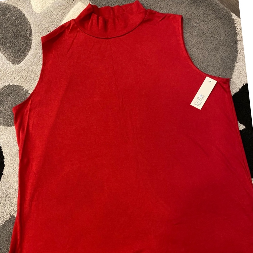 New Croft and Barrow 3x mock neck tank